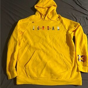 Jordan Yellow Pullover Hoodie Sweatshirt Like New